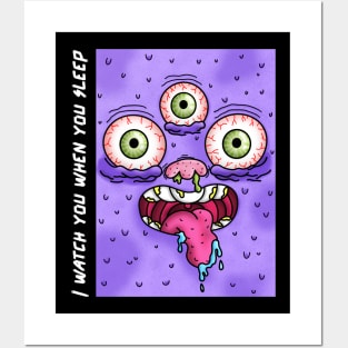 Purple faced gobble eater Posters and Art